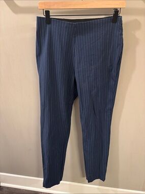 A New Day Navy Pinstripe High Rise Leggings Size 6
